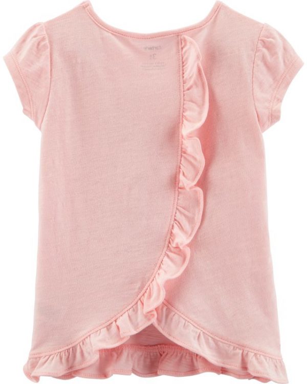 Carter's μπλούζα αμάνικη ροζ με σχέδιο φλαμίνγκο