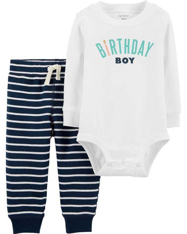 Carter's Σετ των Δύο Τεμαχίων,Κορμάκι BIRTHDAY BOY με Παντελόνι