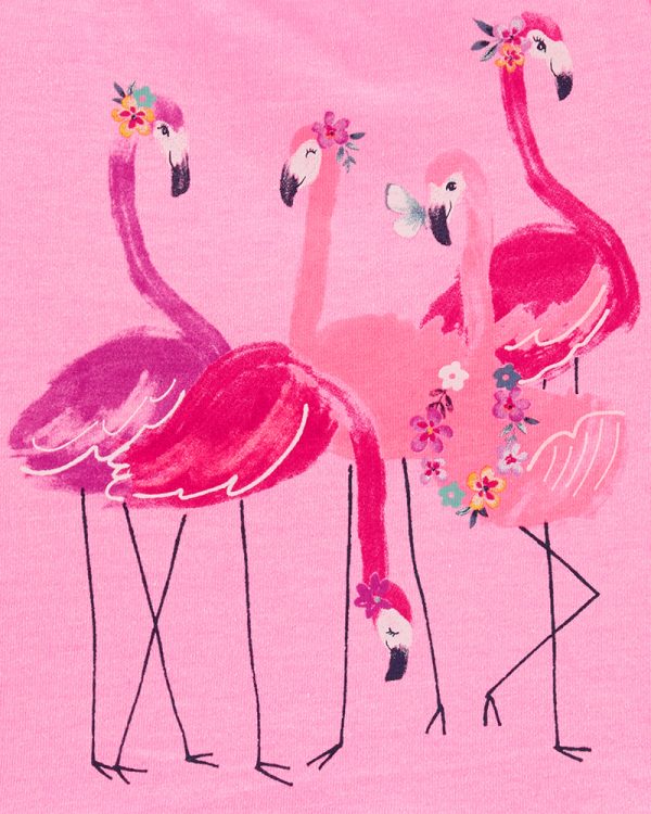 Carter's Μπλούζα Ροζ με Τιραντες, Σχεδιο Φλαμίνγκο