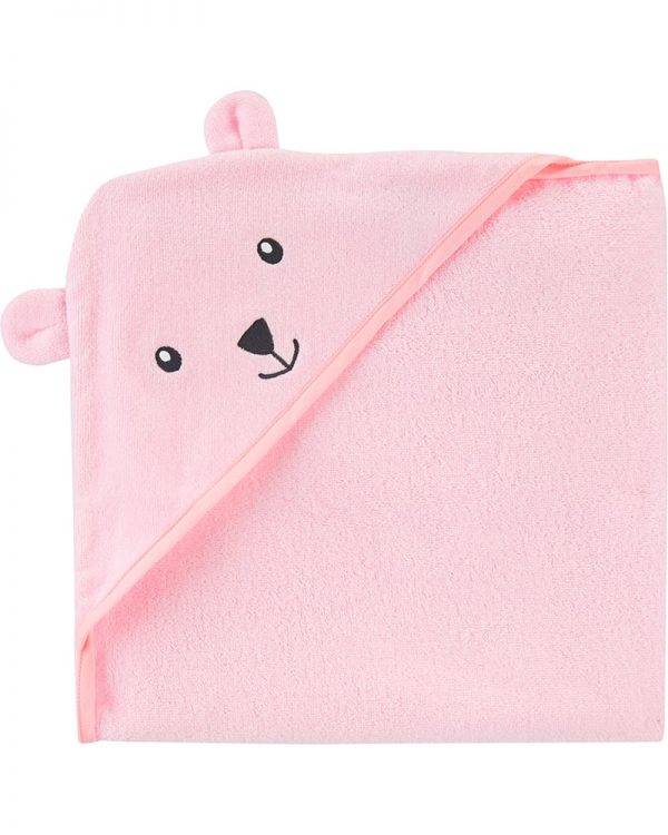 Carter's Μπουρνούζι με κουκούλα ροζ,σχέδιο αρκουδάκι
