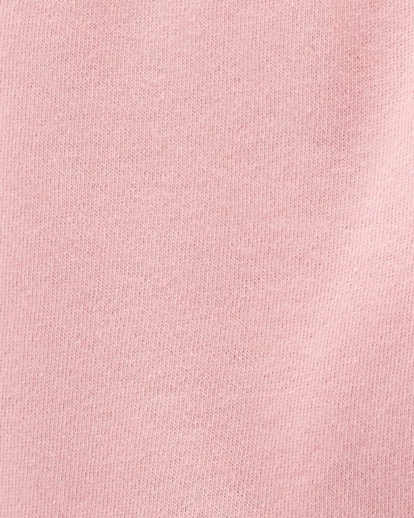 Carter's ζακέτα με κουκούλα ροζ και επένδυση fleece