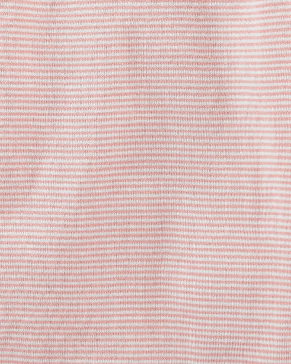 Carter's Σετ τεσσάρων τεμαχίων κορμάκια, σχέδιο αλεπού, γκρι-λευκό-ροζ