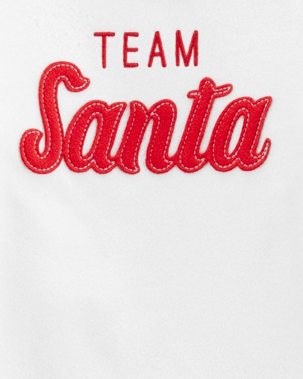 Carter's Σετ Δύο Τεμαχίων Πυτζάμες Fleece Ροζ-Λευκό, Christmas, Σχέδιο Team Santa