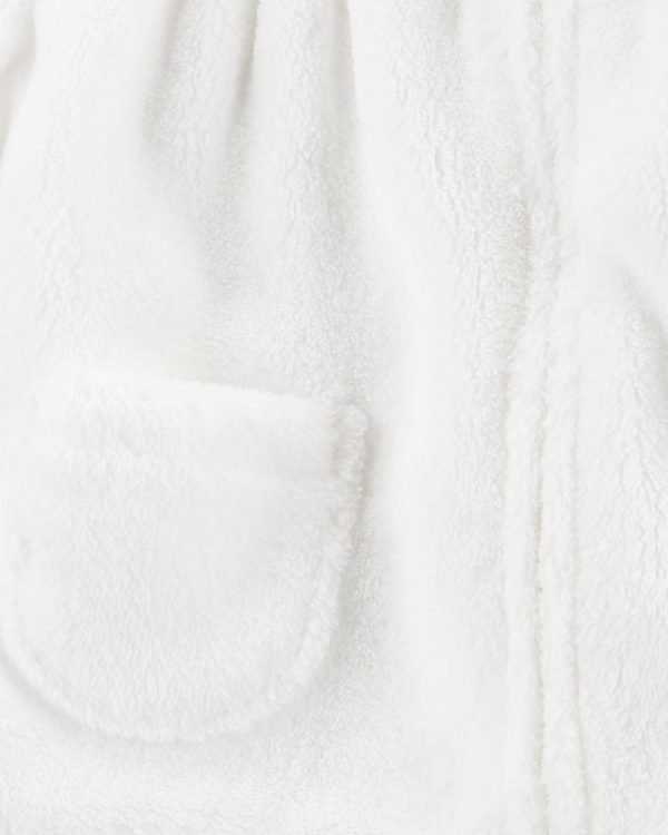 Carter's Σύνολο τριών τεμαχίων γούνινο γιλέκο-κορμάκι-παντελόνι λευκό-μπεζ, σχέδιο καρδούλες