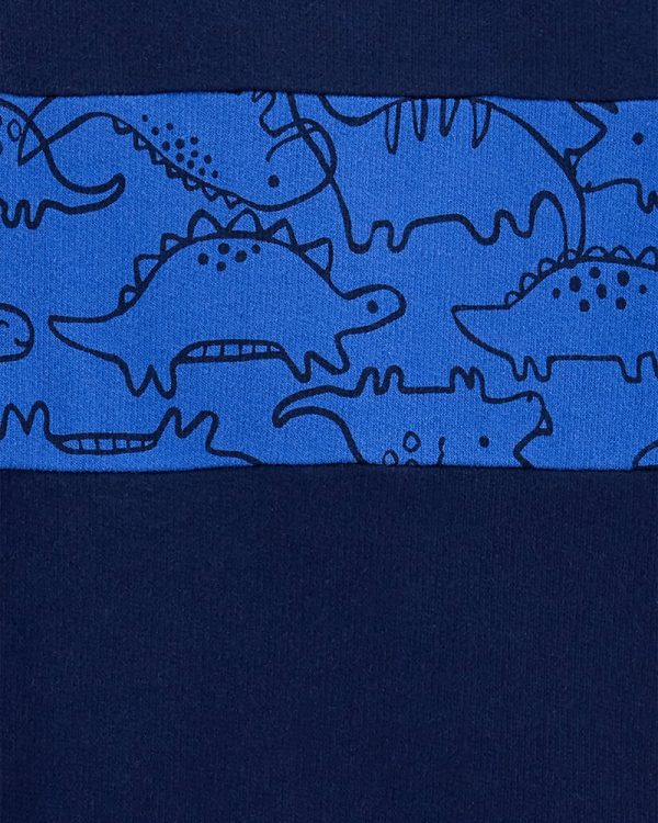 Carter's Σύνολο δυο τεμαχίων μπλούζα-παντελόνι μπλε, σχέδιο δεινόσαυροι