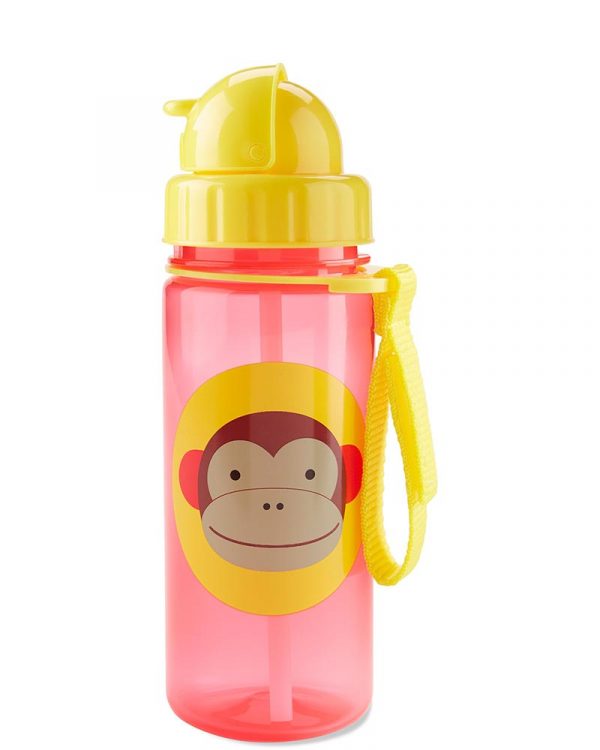 Skip Hop Zoo Πλαστικό Παγουρίνο με Καλαμάκι Μαϊμού - 384,5 ml