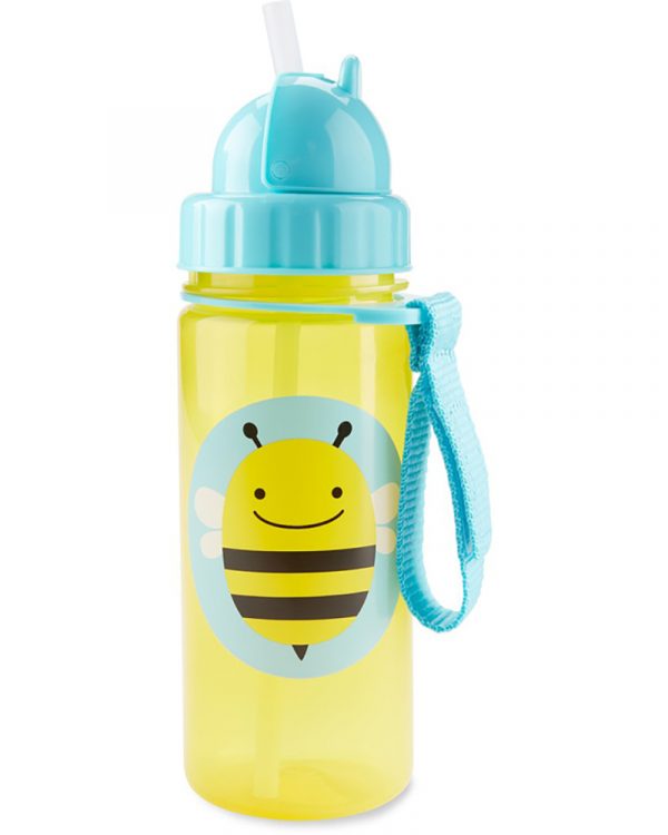 Skip Hop Zoo Πλαστικό Παγουρίνο με Καλαμάκι Μέλισσα - 384,5 ml