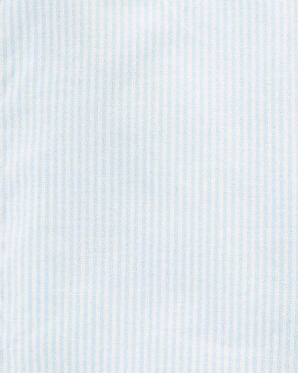 Carter's σετ τριών τεμαχίων Πουκάμισο -Κοντομάνικο μπλουζάκι - Κοντό Παντελόνι, Λευκό-μπλέ