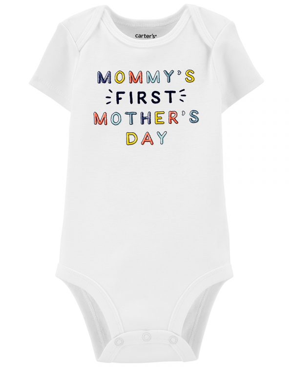 Carter's Κορμάκι Λευκό, ΄΄MOMMY'S FIRST MOTHER'S DAY''