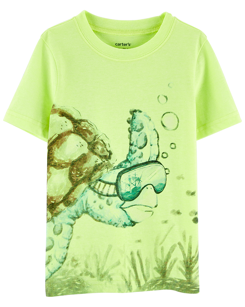 Carter's Μπλούζα πράσινη, σχέδιο χελώνα