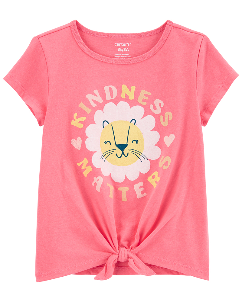 Carter's Μπλούζα Ροζ, σχέδιο τίγρης ''KINDNESS MATTERS''