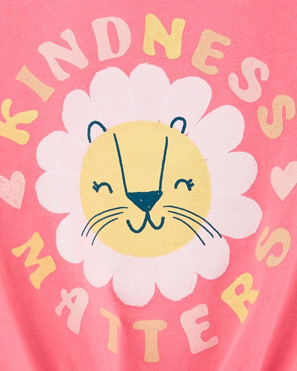 Carter's Μπλούζα Ροζ, σχέδιο τίγρης ''KINDNESS MATTERS''