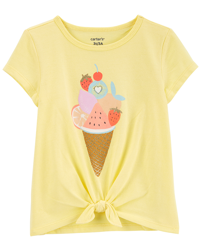 Carter's Μπλούζα, παγωτό με καλοκαιρινά φρούτα, κίτρινη