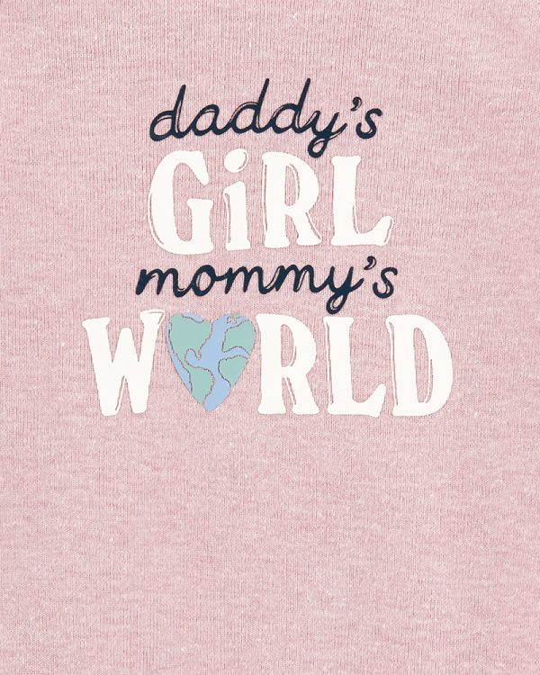 Carter's κορμάκι ροζ ''daddy's GiRL mommy's WORLD''