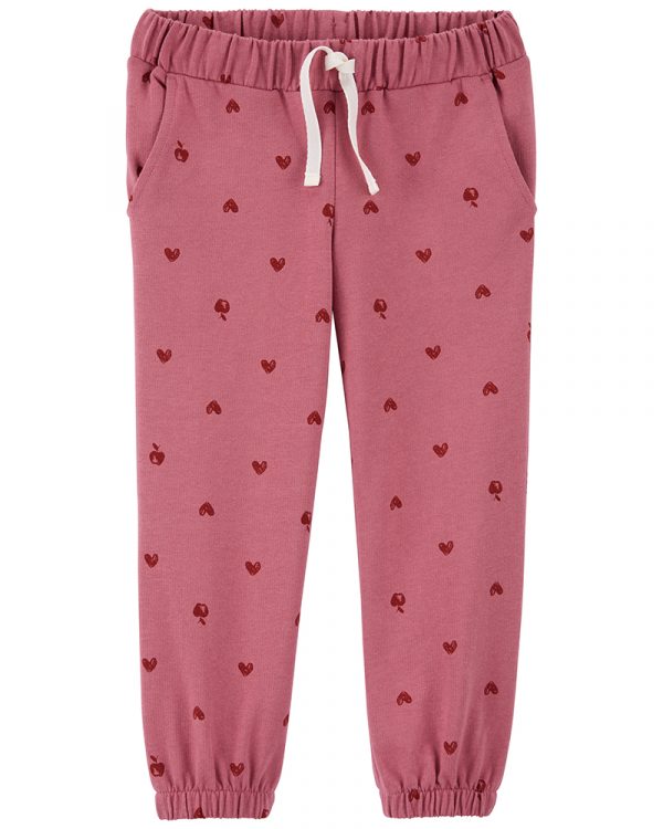Carter's παντελόνι, σχέδιο καρδούλες, ροζ