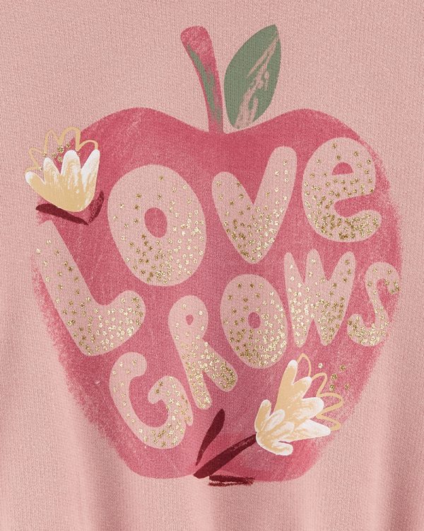 Carter's μπλούζα μακρυμάνικη ροζ ''LOVE GROWS''