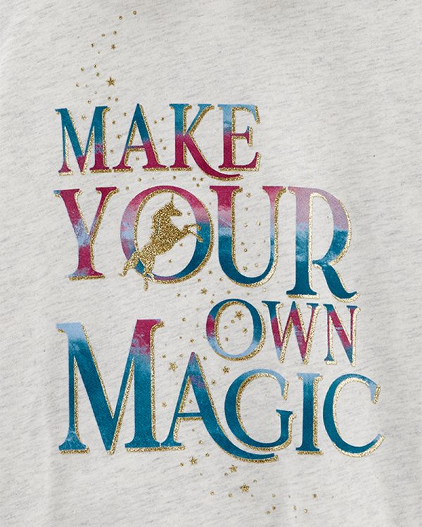 Carter's μπλούζα με κουκούλα ''MAKE YOUR OWN MAGIC'', γκρι