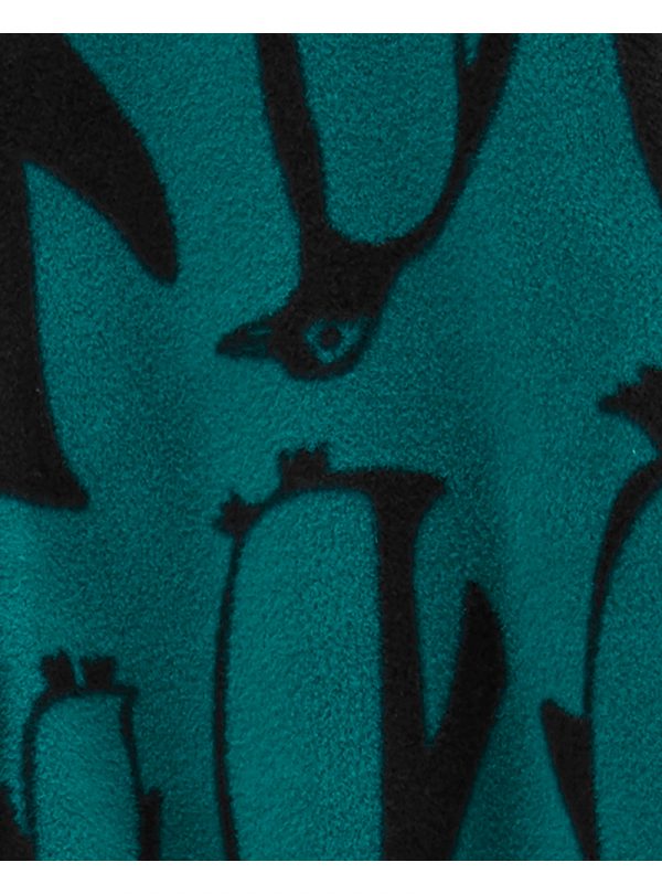 Carter's ολόσωμο φορμάκι fleece,σχέδιο με πιγκουίνους, πράσινο