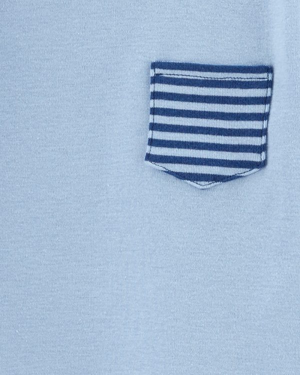 Carter's σετ τεσσάρων τεμαχίων πιτζάμες λευκό-μπλέ, σχέδιο με φοίνικες