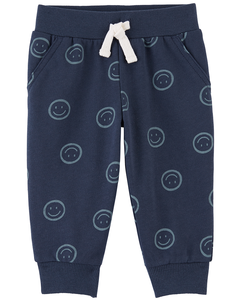 Carter's παντελόνι jogger μπλε σχέδιο Smiley
