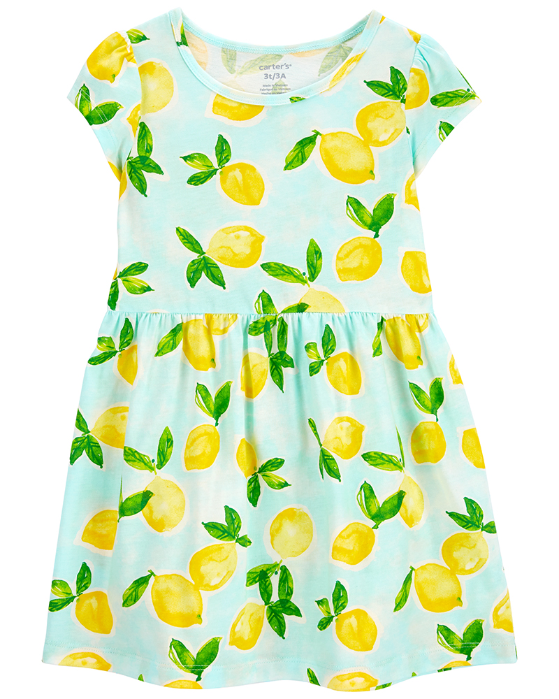 Carter's Φόρεμα κοντομάνικο, σχέδιο Λεμόνια, Τιρκουάζ