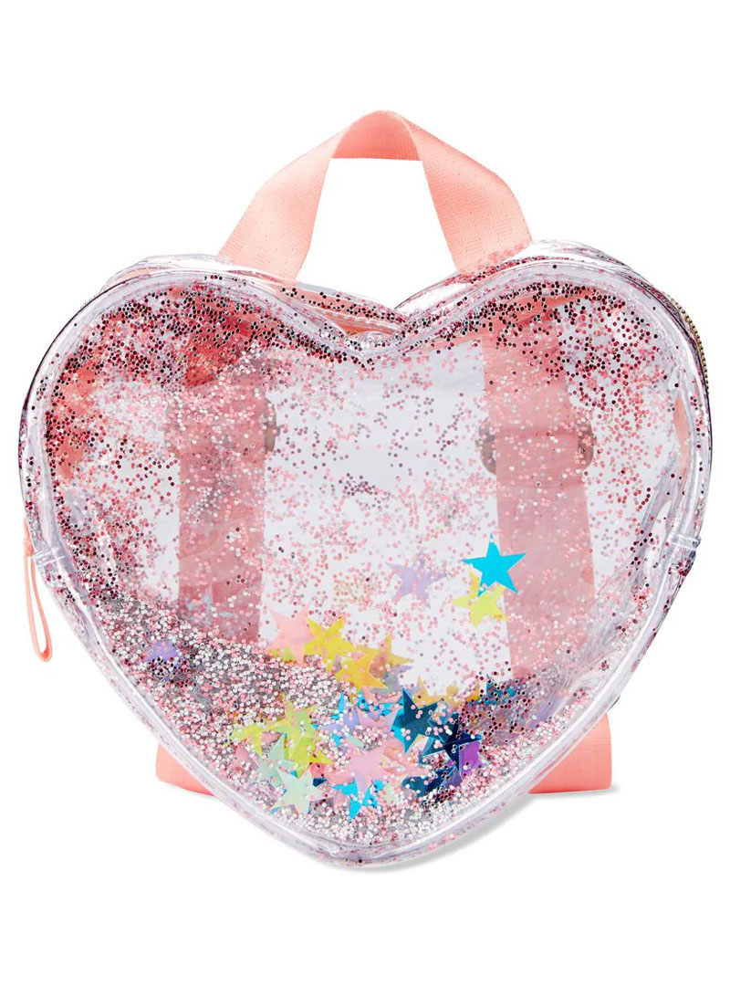 Skip Hop Παιδική Τσάντα Πλάτης Glitter Καρδιά Ροζ