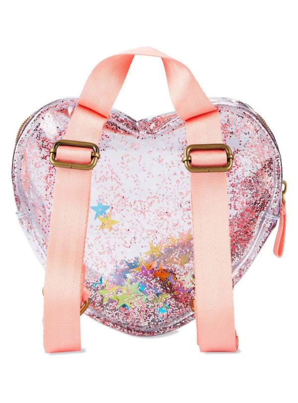 Skip Hop Παιδική Τσάντα Πλάτης Glitter Καρδιά Ροζ