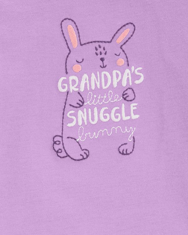 Carter's Σετ των δύο τεμαχίων ,Κορμάκι Μωβ ''Grandpa's Little Snuggle'' -Παντελόνι Μπλε